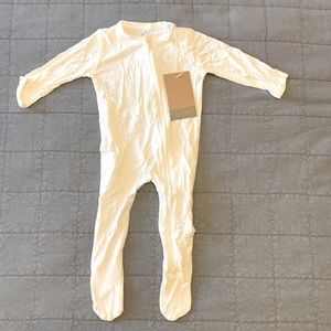 White 3-6 month Kyte footie